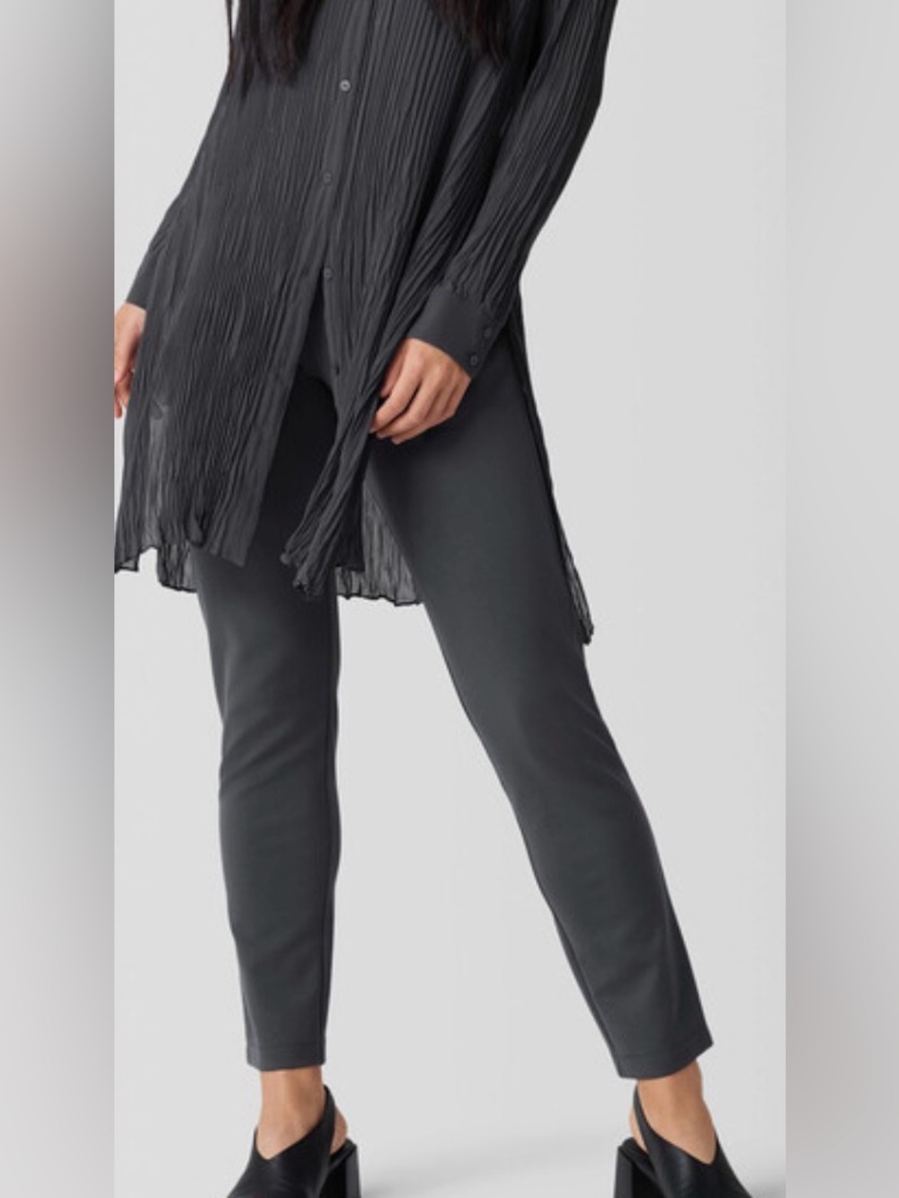 Eileen Fisher Slim Ankle Pant Charcoal Gray Size Small NWT